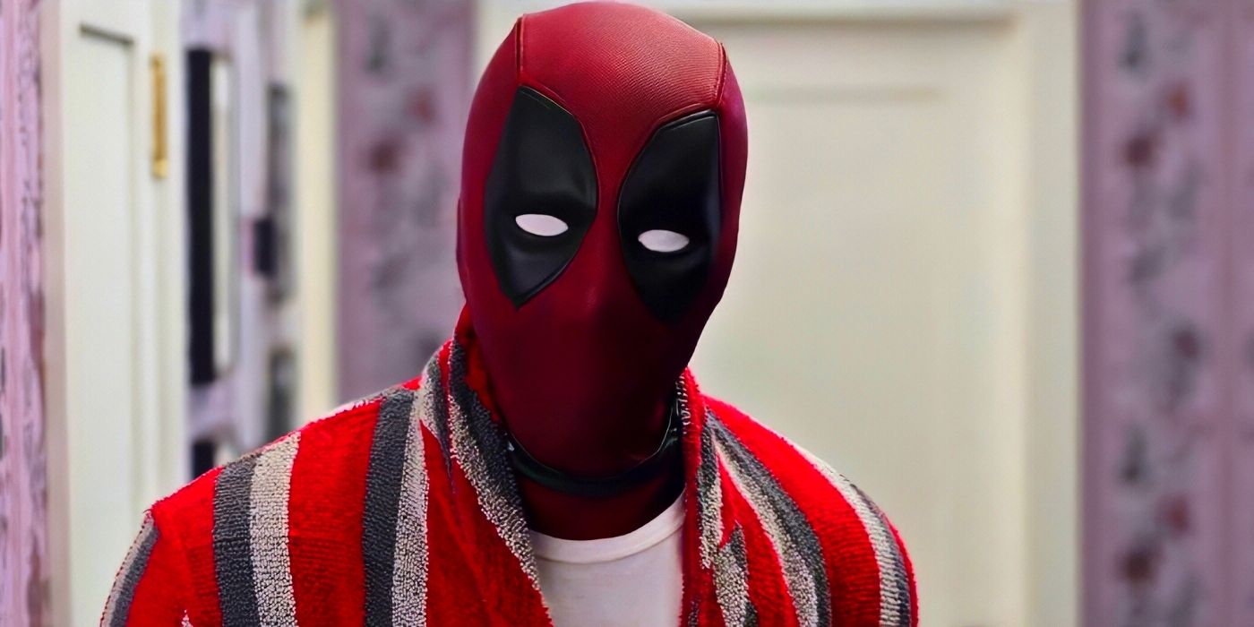 Deadpool dressed as Ferris Bueller from Deadpool 2.