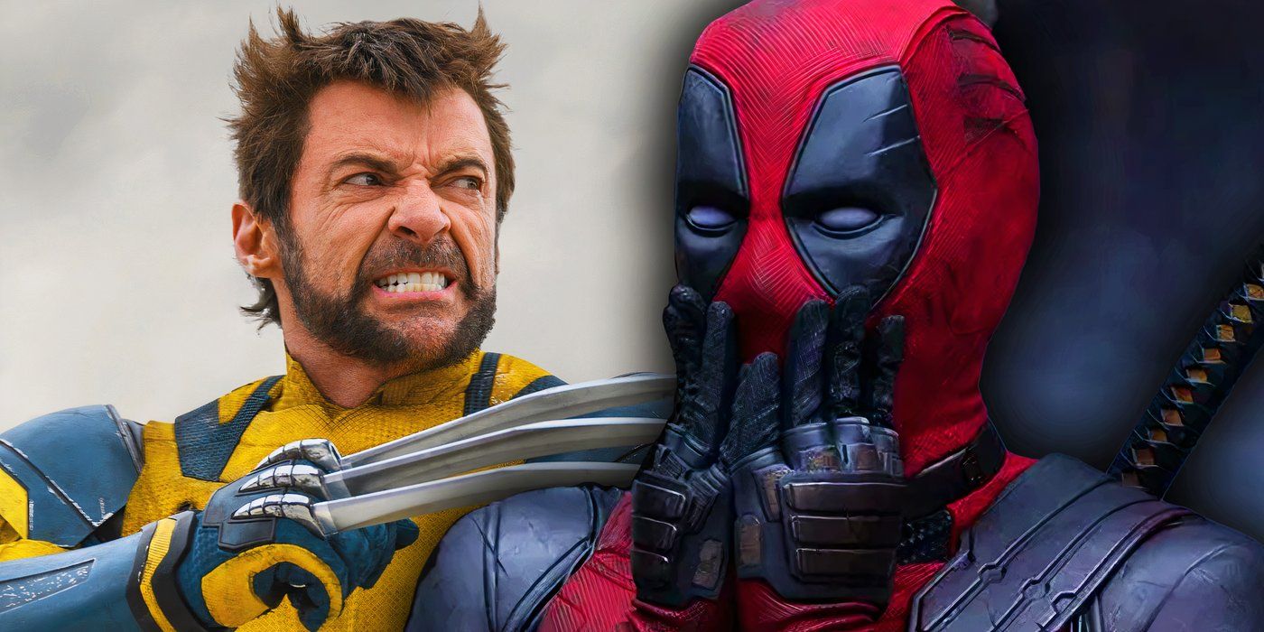 Deadpool looking surprised and Wolverine fighting in Deadpool & Wolverine