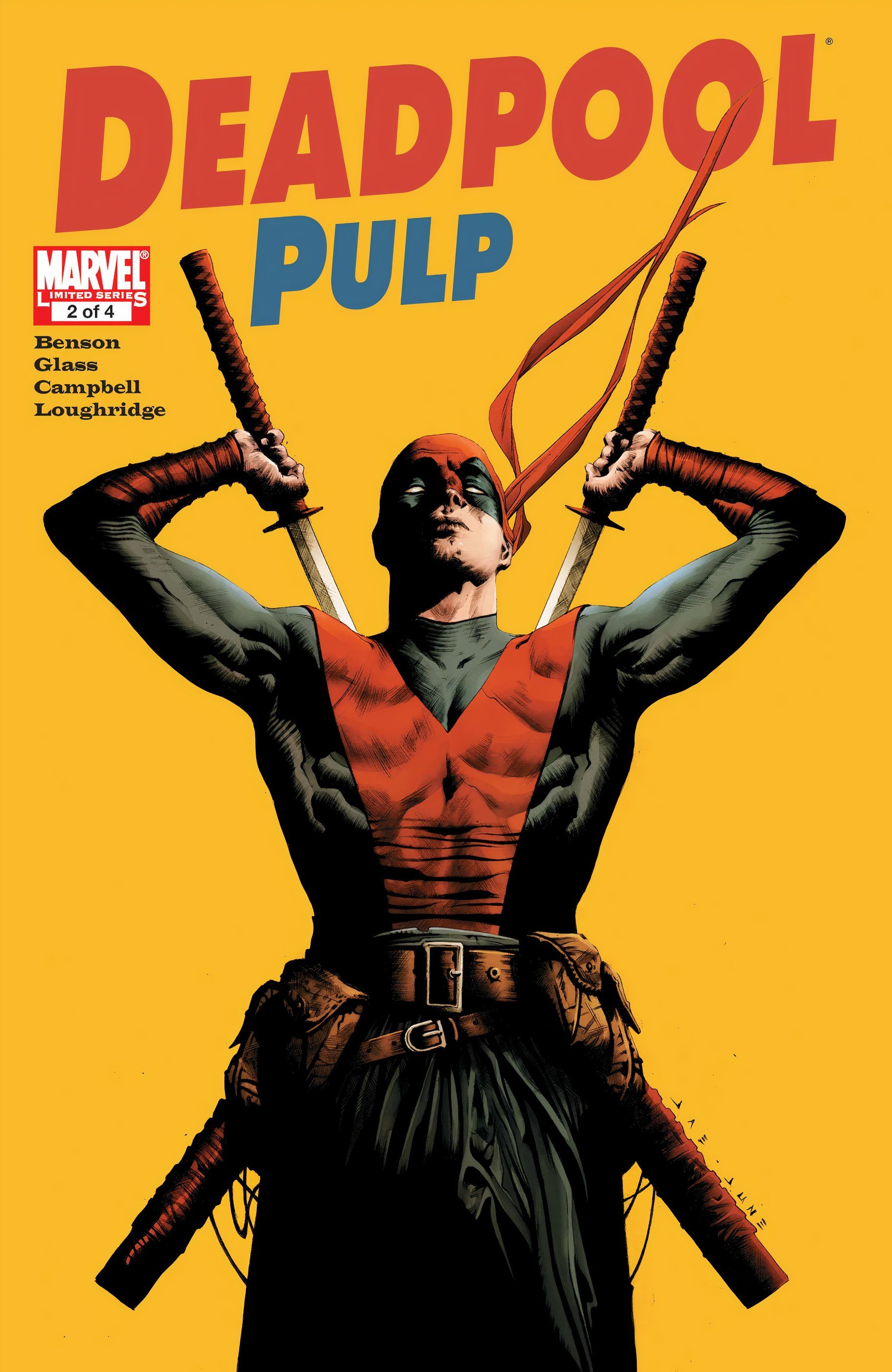 Deadpool Pulp #2 cover Deadpool draws his swords