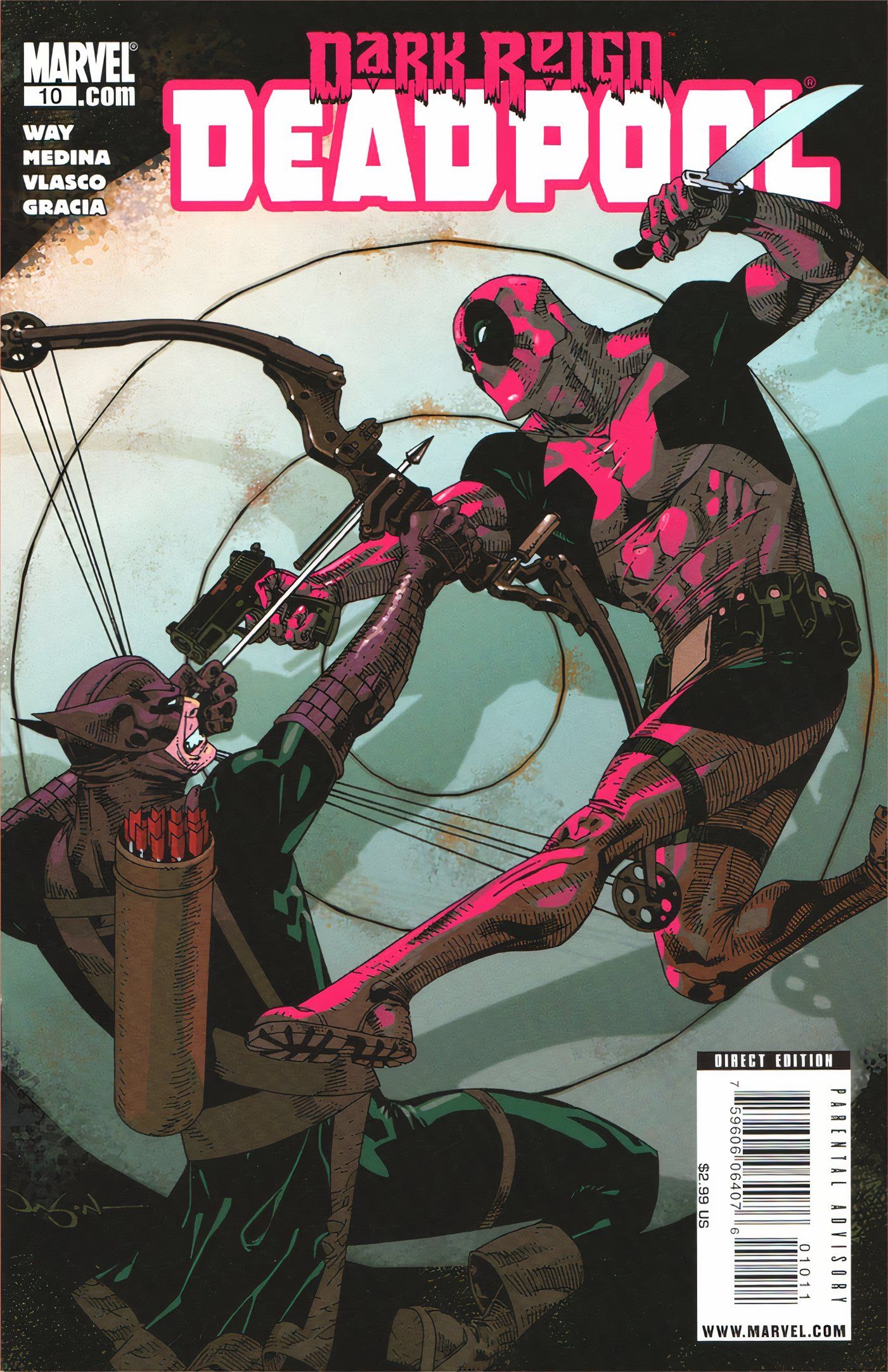 Deadpool Vol 4 #10 Deadpool fights Bullseye dressed as Hawkeye