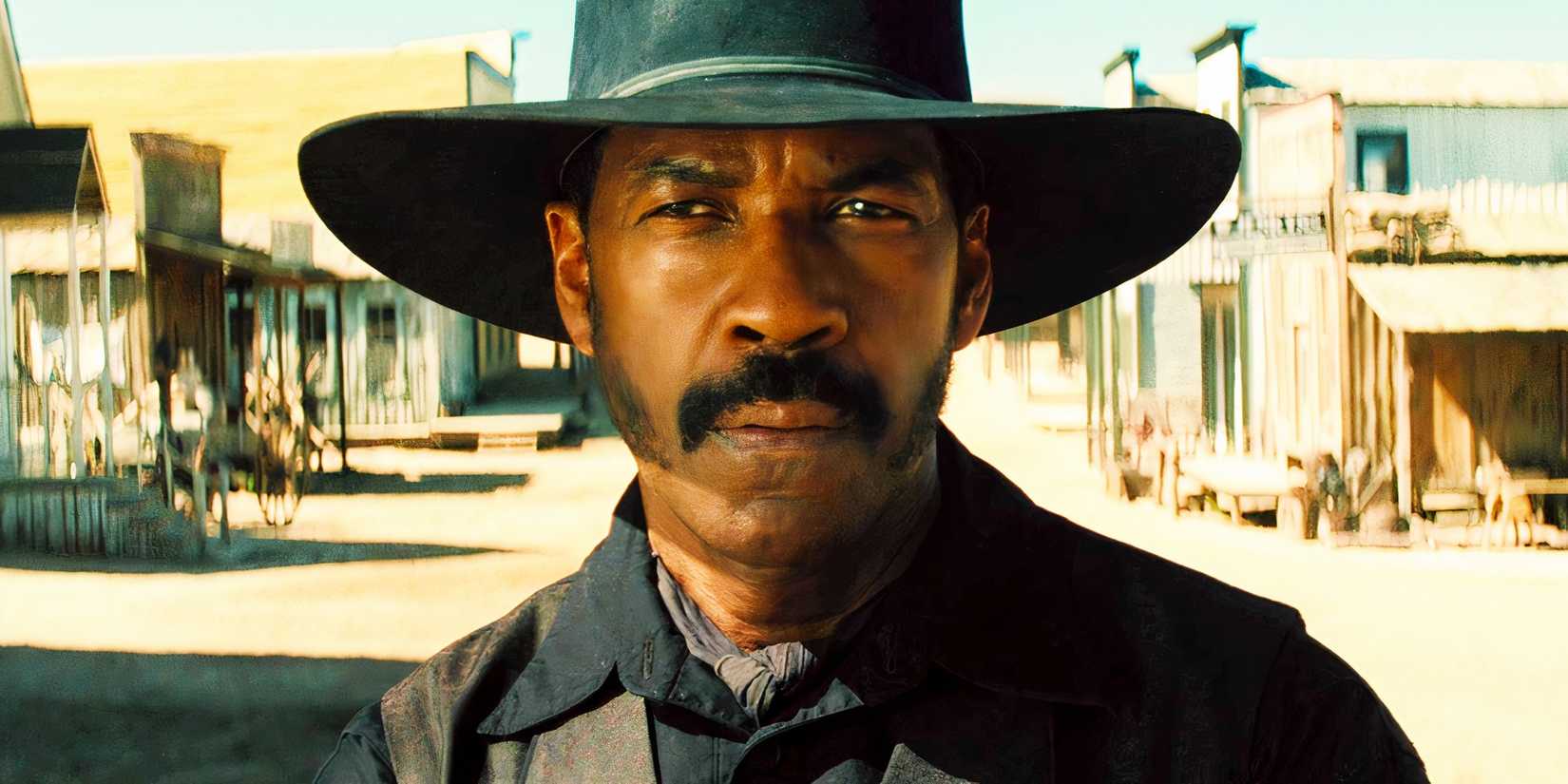 Denzel Washington as Chisolm in 2016's The Magnificent Seven