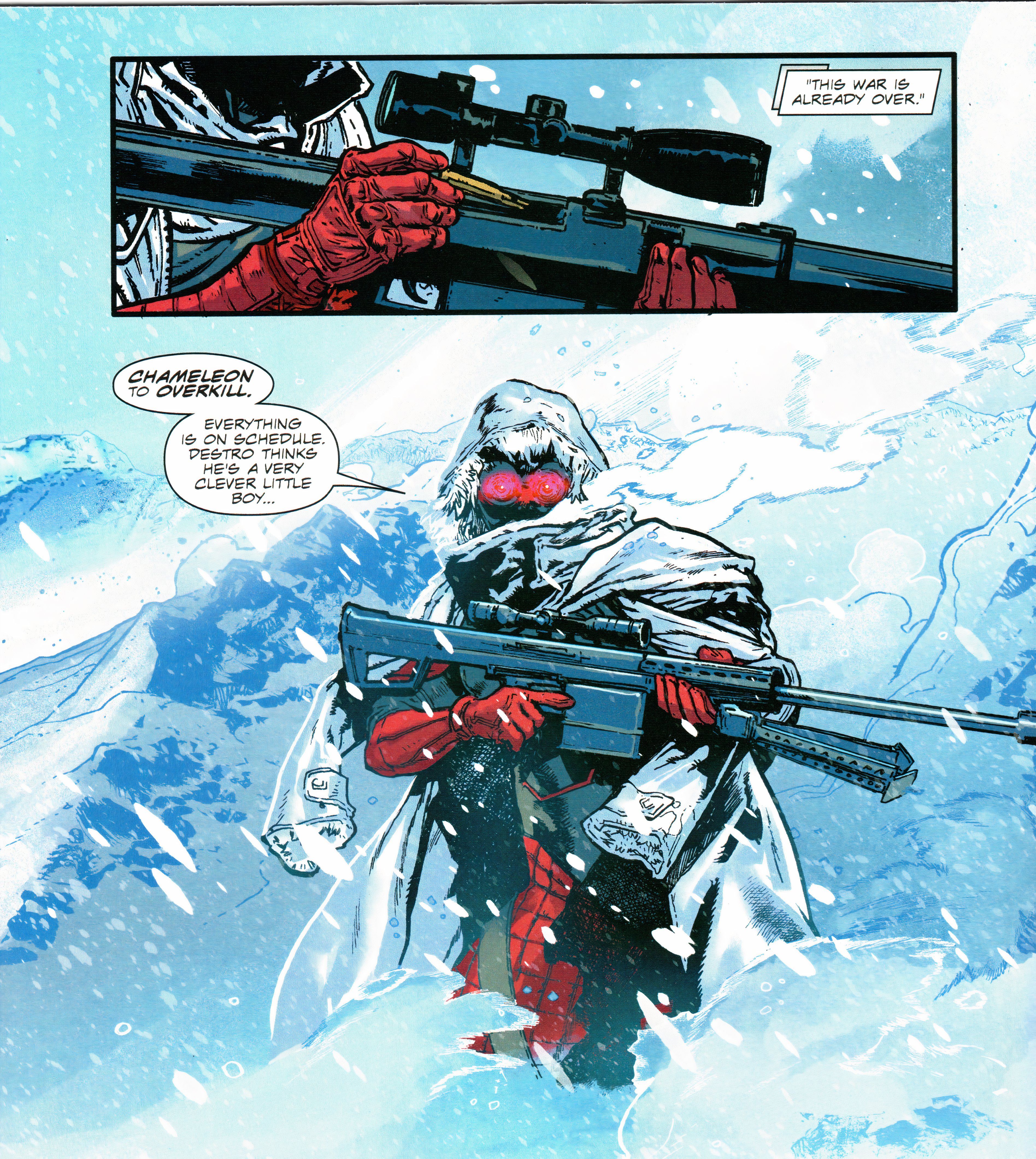 Destro #2 Camaleão na neve com um rifle de precisão