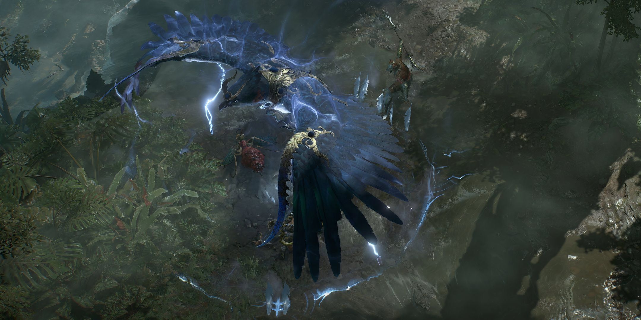 Diablo 4 Spiritborn calling down the help of the eagle guardian.