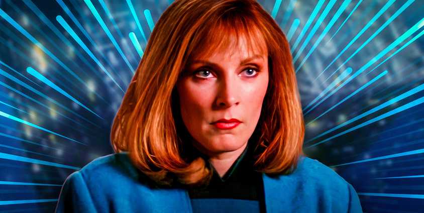 Dr. Beverly Crusher looking displeased on Star Trek: The Next Generation.