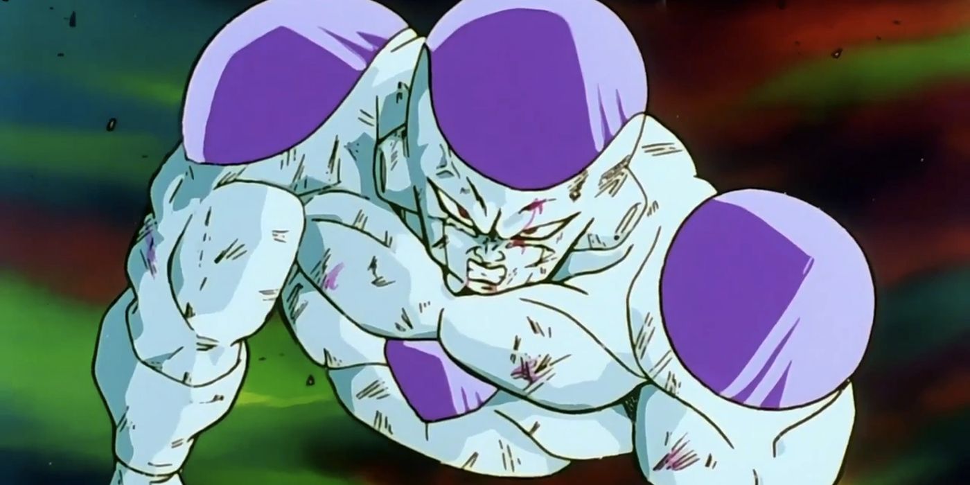 Frieza, dying on Namek, receives a boost of Ki from Goku.