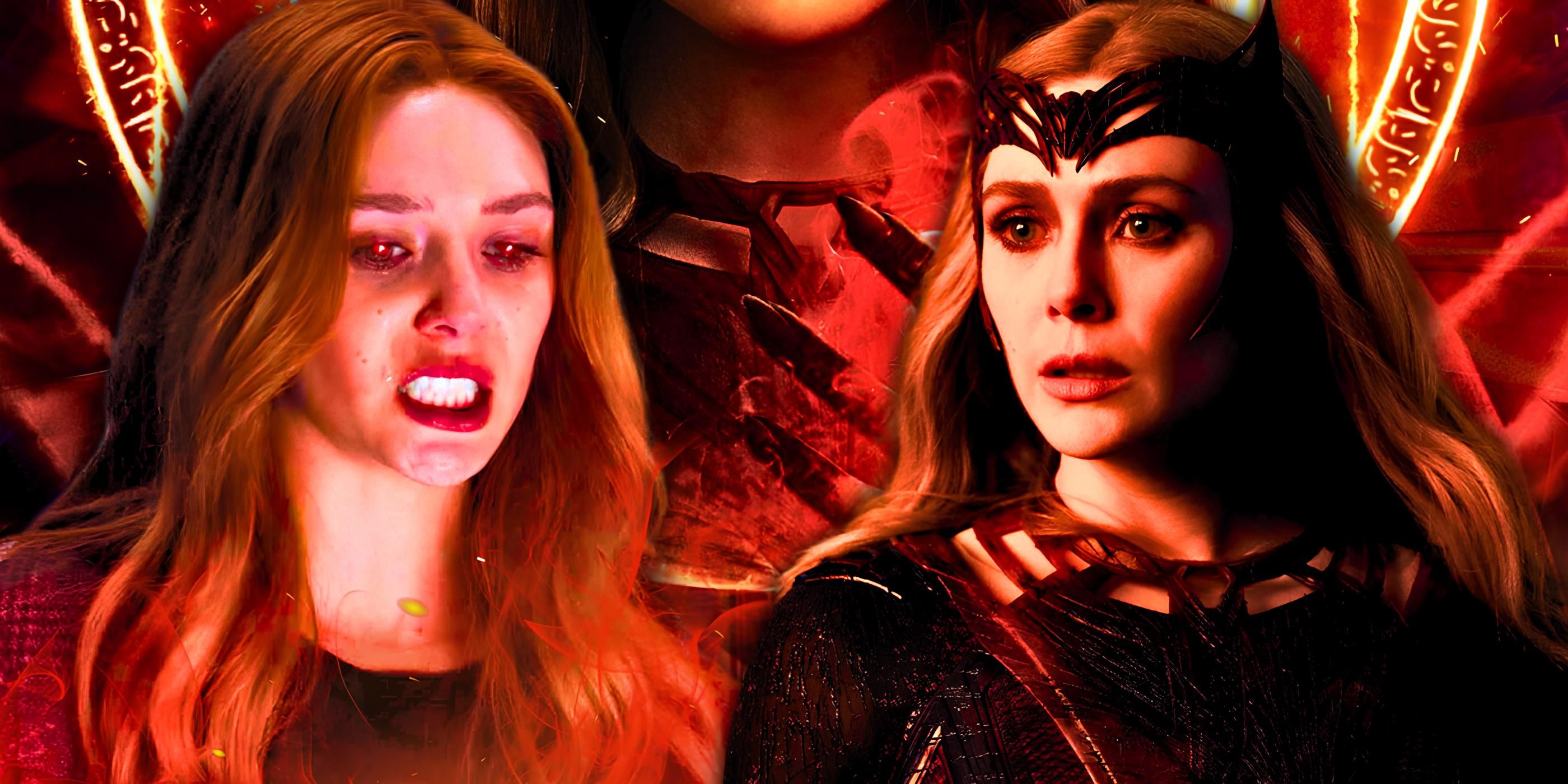 Elizabeth Olsen as Scarlet Witch In WandaVision and Doctor Strange in the Multiverse Of Madness