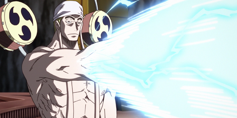 Enel displaying his electrical powers in One Piece (3)