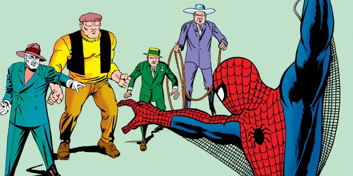 Arte em quadrinhos: Homem-Aranha enfrenta os Executores