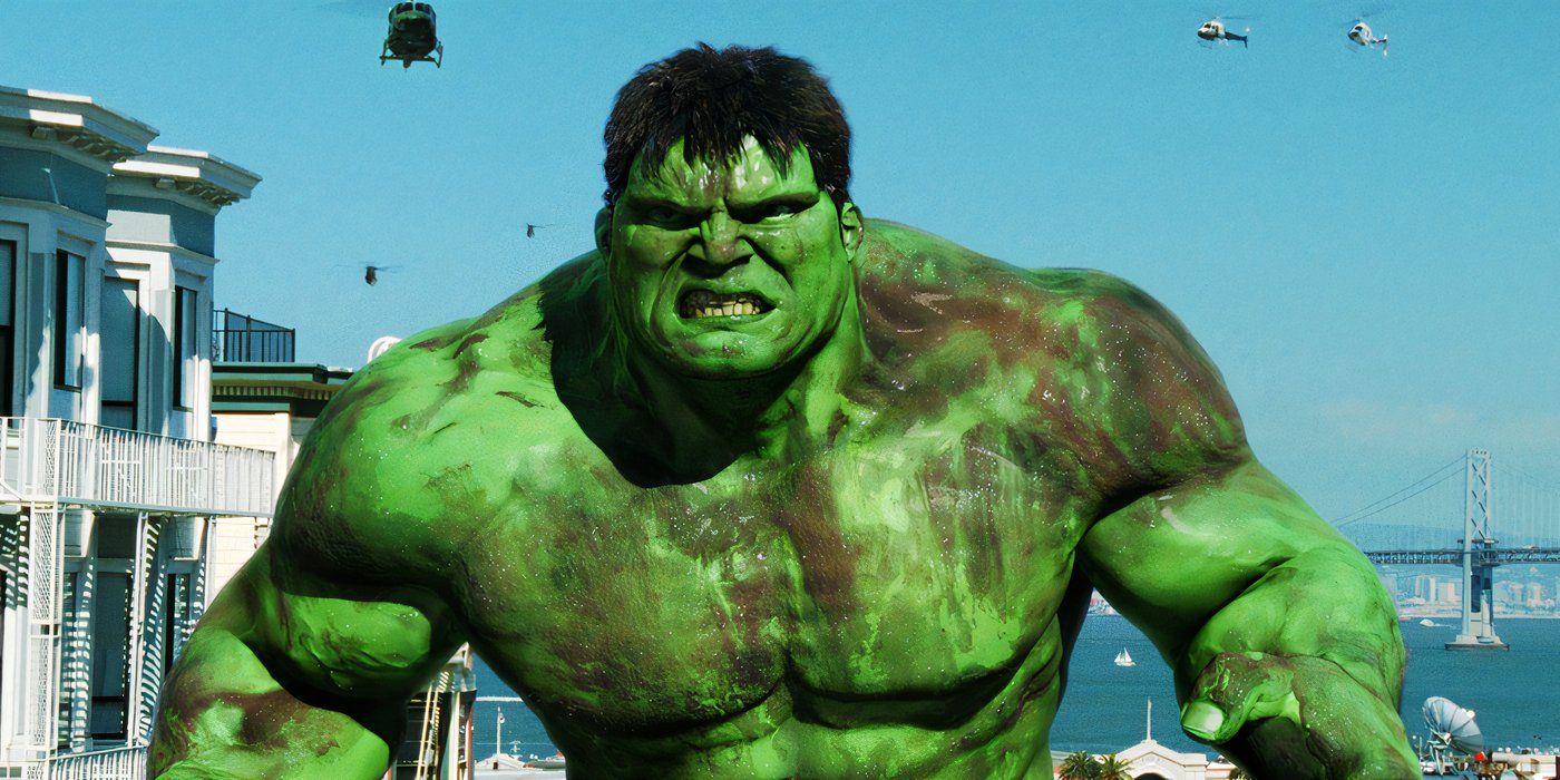 Eric Bana's Hulk in 2003 looking angry