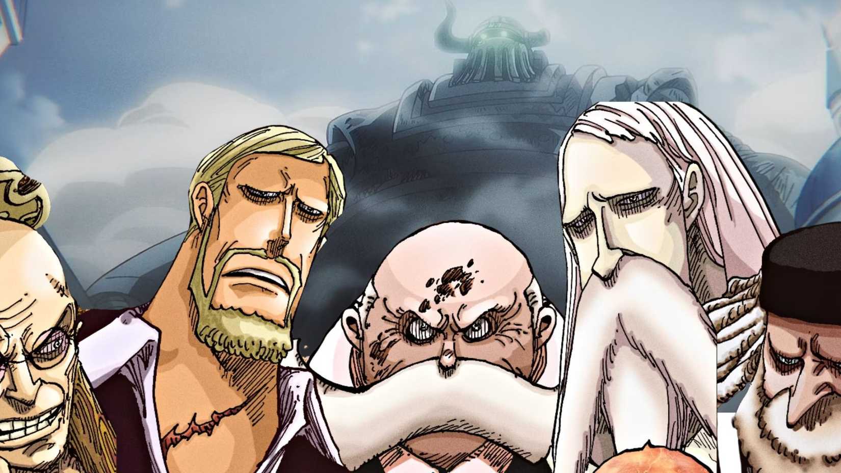 Five elders and Iron Giant in the backgroud