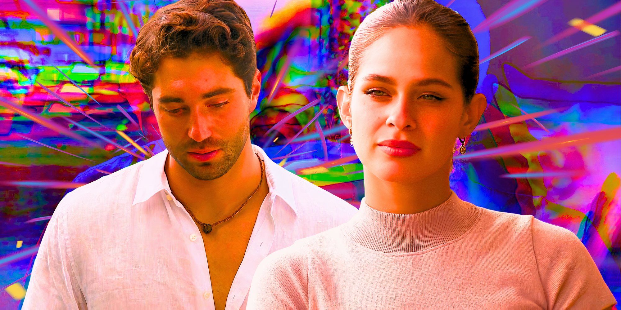 image of Joey Graziadei &amp; Kelsey Anderson looking serious