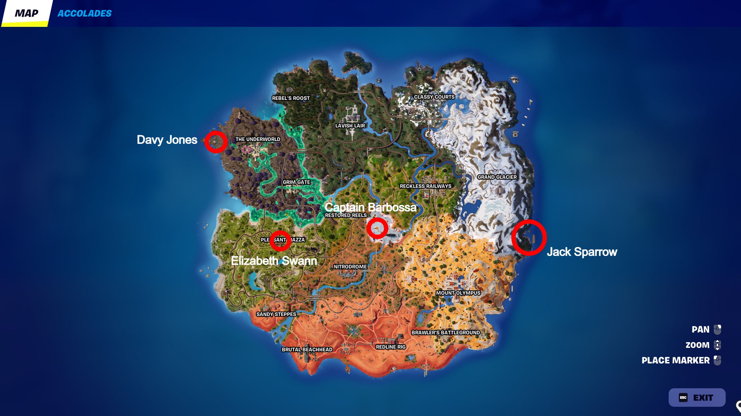 Fortnite Chapter 5 Season 3: All Pirate NPC Locations