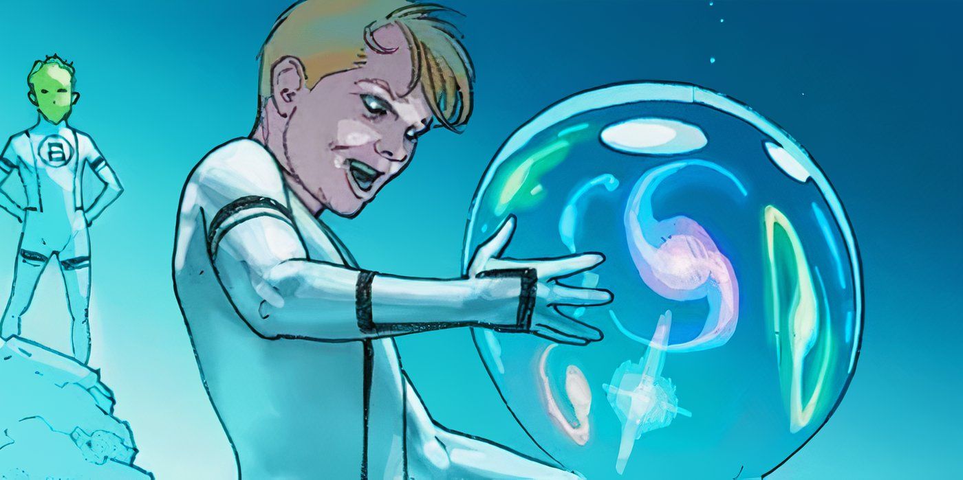 Franklin Richards reconstruindo o multiverso em Secret Wars da Marvel Comics