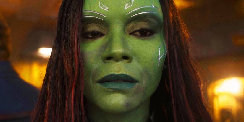 Gamora saying goodbye to Peter Quill in Guardians of the Galaxy Vol. 3