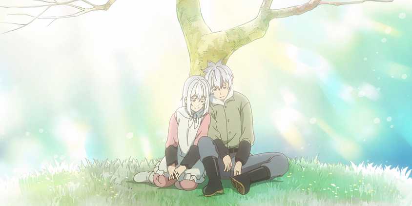 Grandpa and Grandma Turn Young Again Sitting by the apple tree at the end of the series