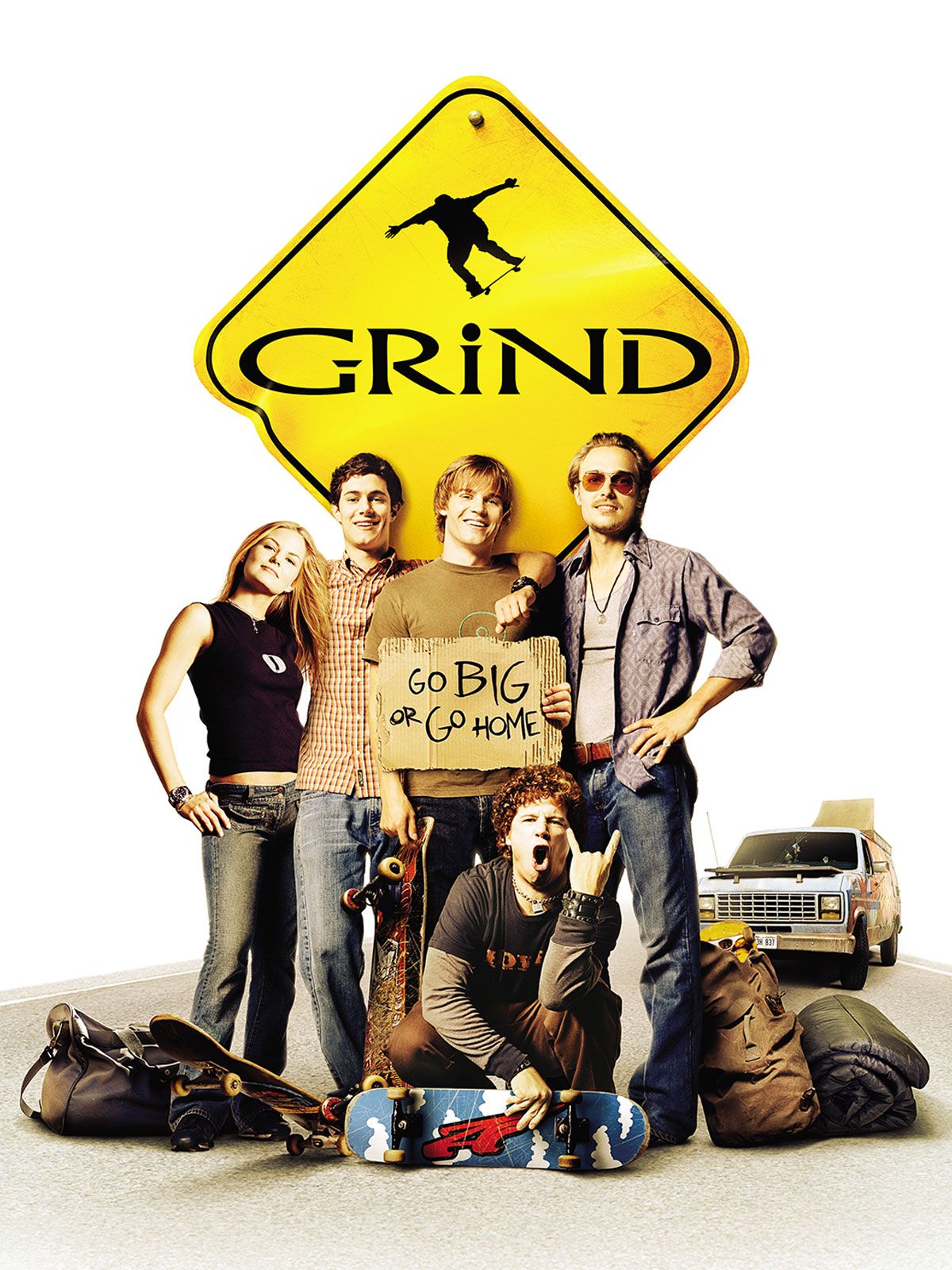 grind (2003) movie poster with all the characters standing in a road