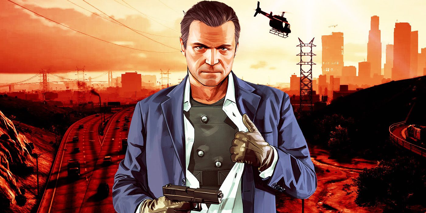 GTA 5 character holding a gun