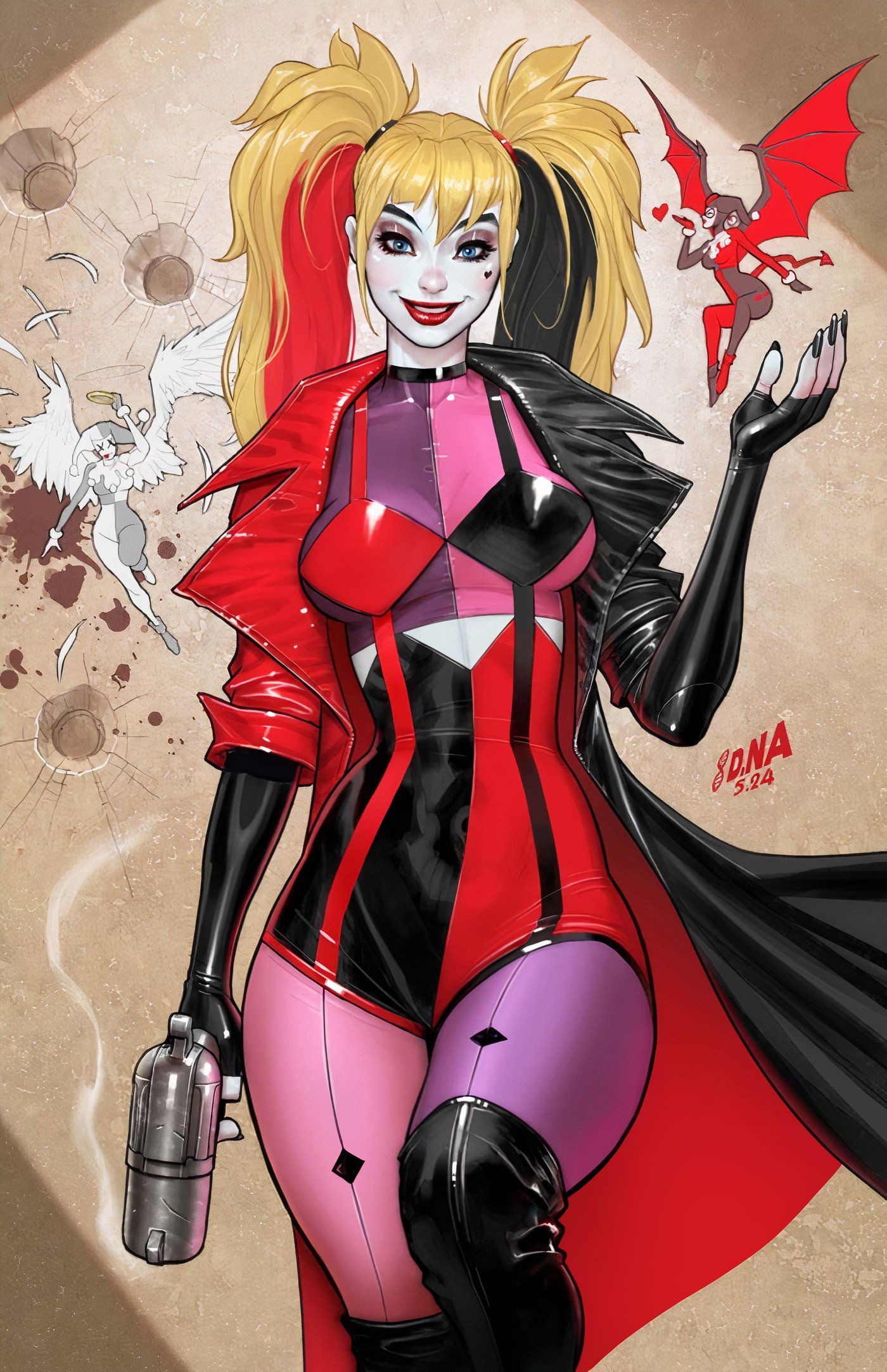 Versión de Harley Quinn #44 nueva portada de vestuario