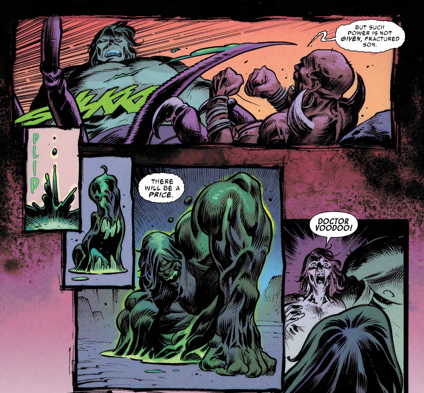 Um horror sobrenatural que cria um clone maligno do Hulk a partir do seu sangue.