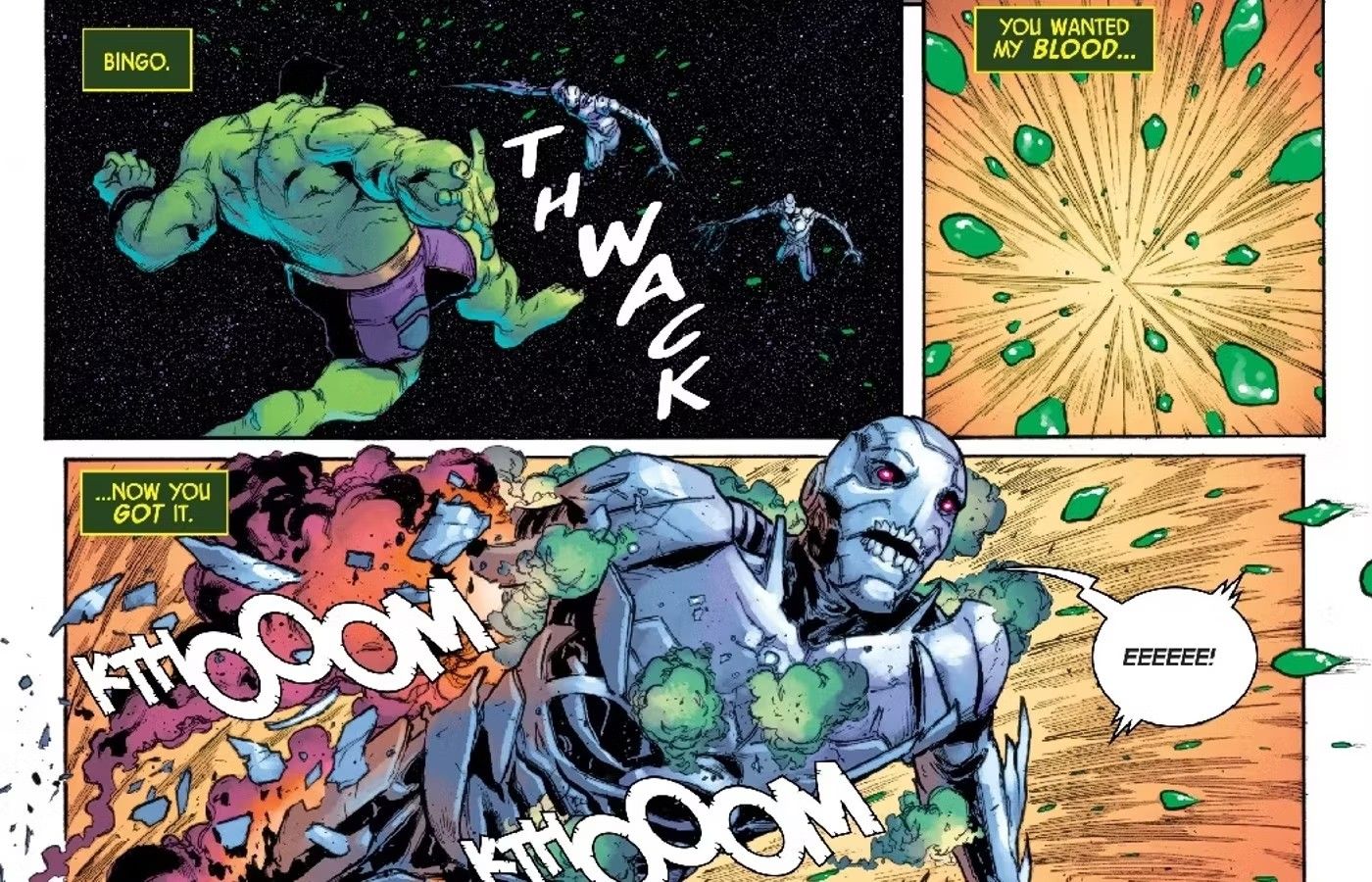 hulk transforma seu sangue em balas