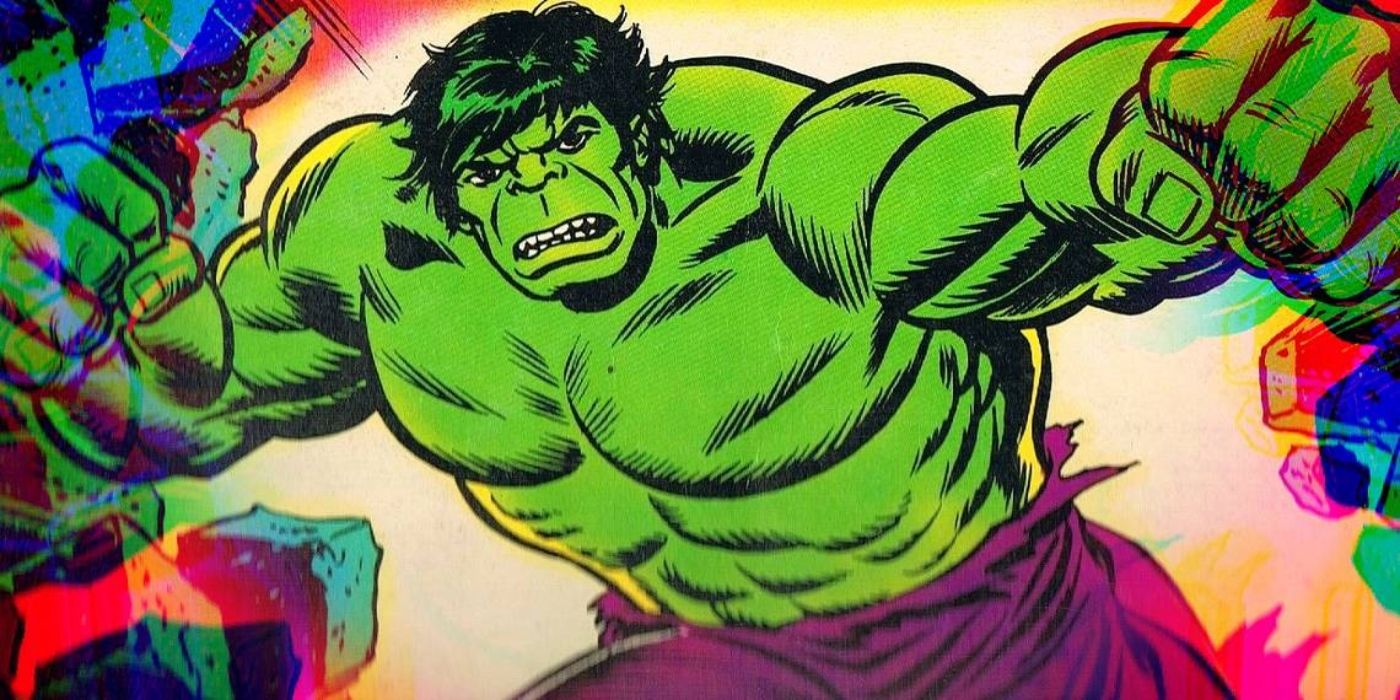 Hulk rompendo uma parede, em imagem em estilo 3D.