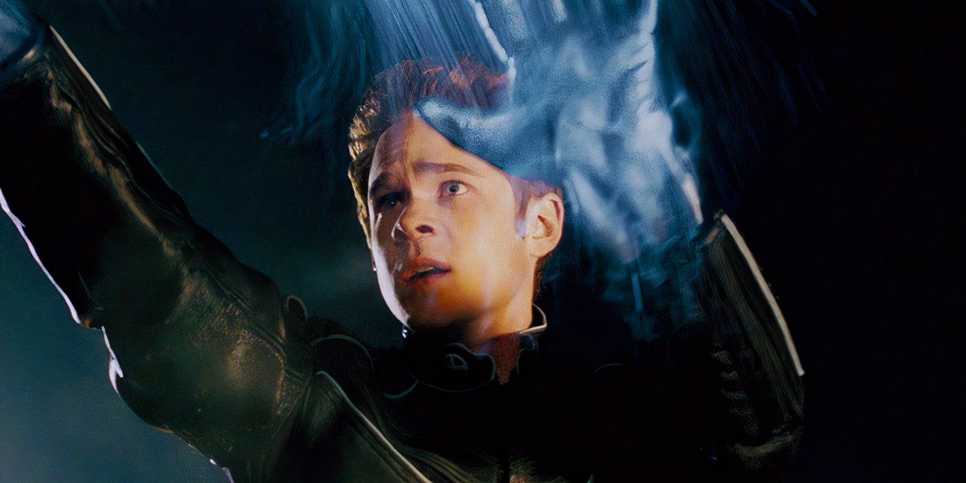 Iceman using his powers in the Danger Room in X-Men The Last Stand