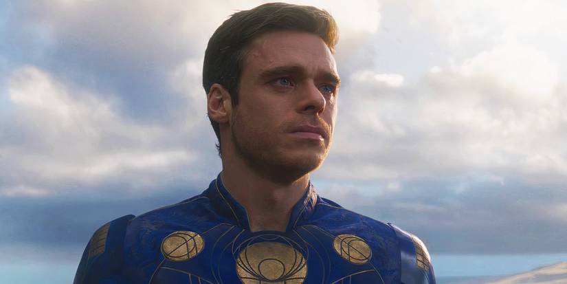 Ikaris sad about Tiamut's death in Eternals