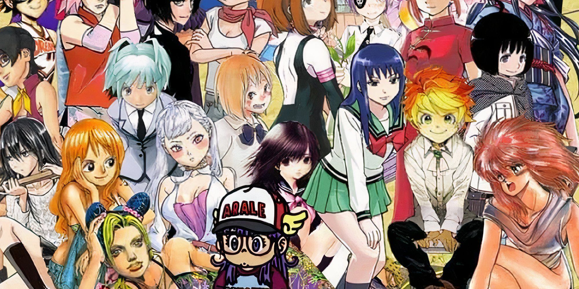 Imagem de personagens femininas de Shonen Jump