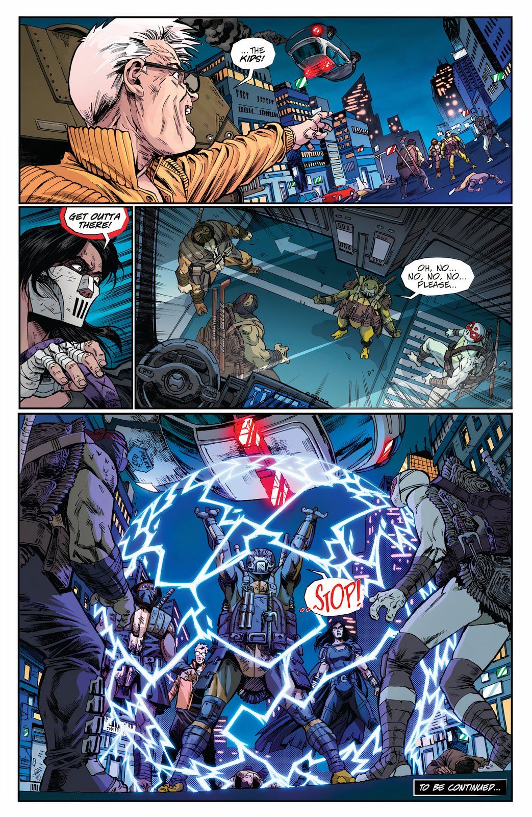 Yi holds his hands up and produces an electric orb field