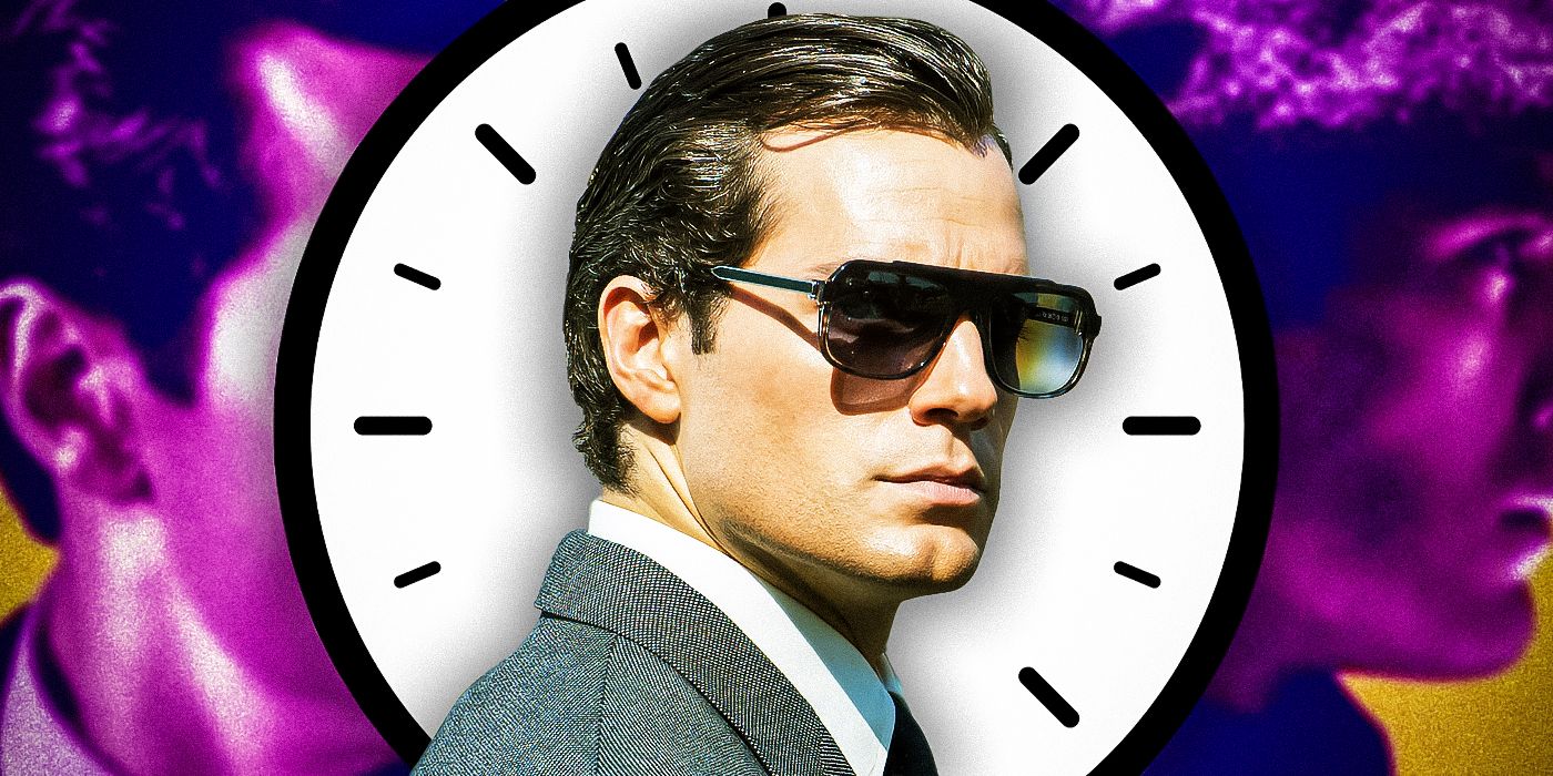 Henry Cavill as Napoleon Solo with a clock behind him in 2015&rsquo;s Man From U.N.C.L.E.