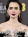 Headshot Of Lily Collins In The 77th British Academy Film Awards (BAFTAs)