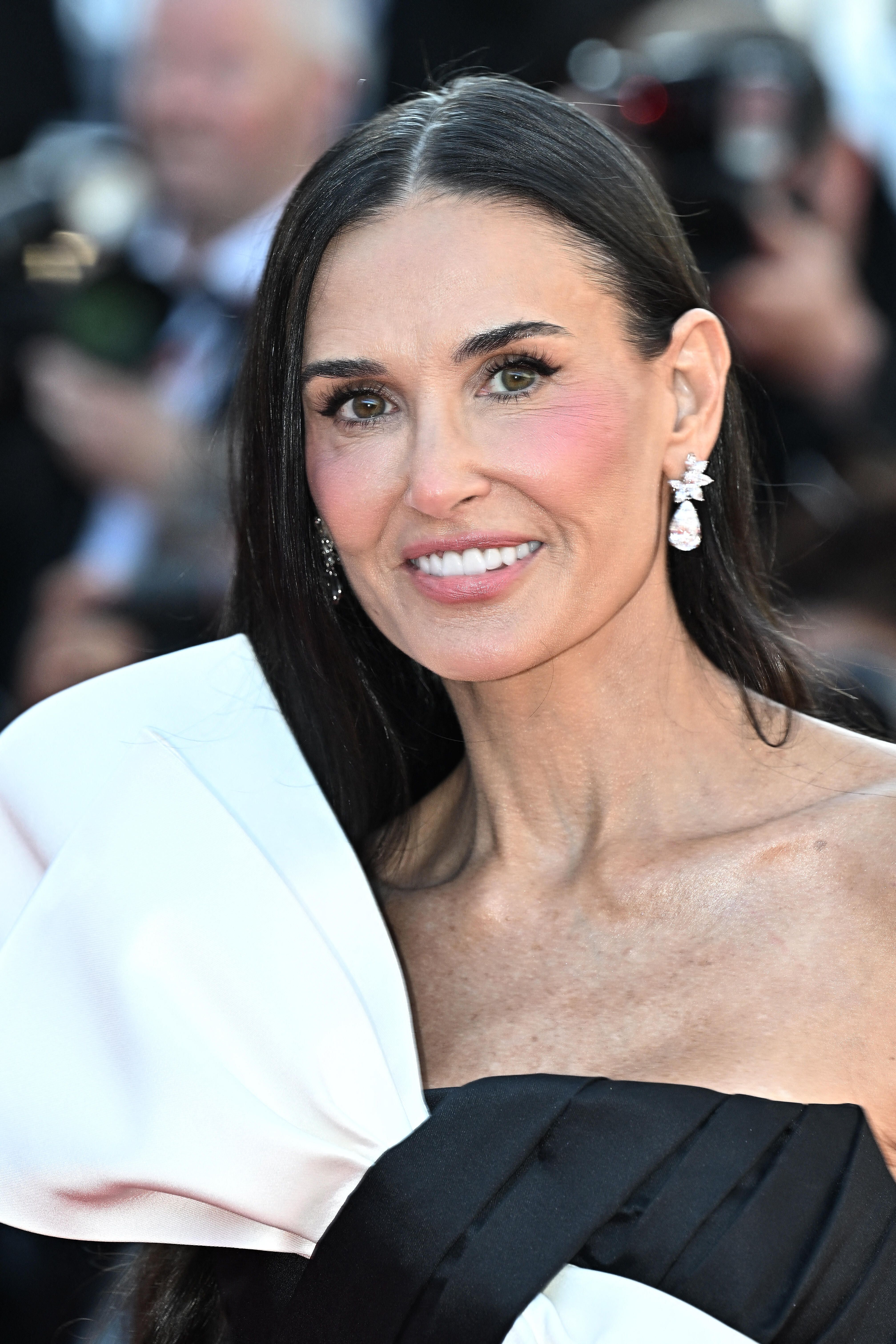 Headshot Of Demi Moore In The 77th Cannes Film Festival 2024