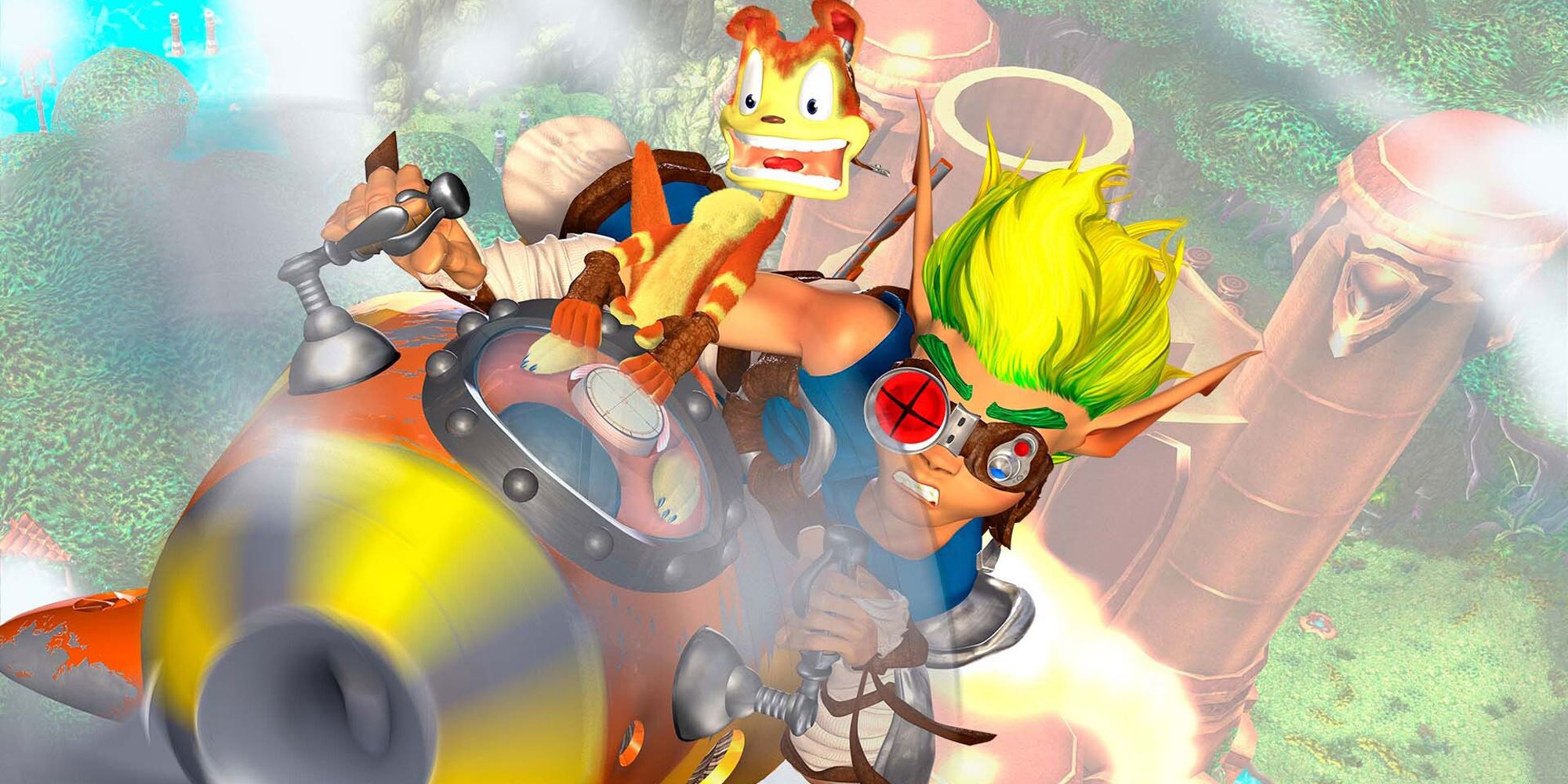 Jack and Daxter Prequel Legacy - Jack y Daxter vuelan en un avión