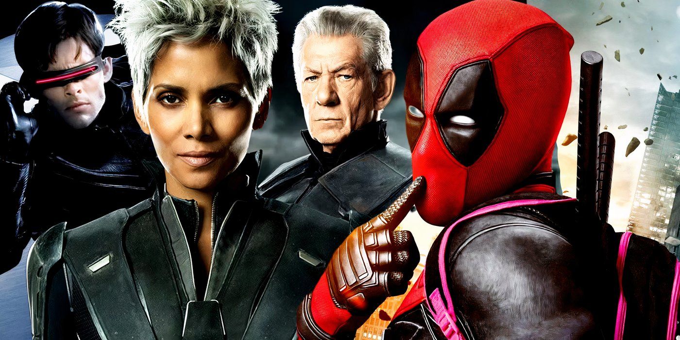 James Marsden como Cyclops, Ian McKellen como Magneto y Halle Berry como Storm en Men y Deadpool de Deadpool y Wolverine