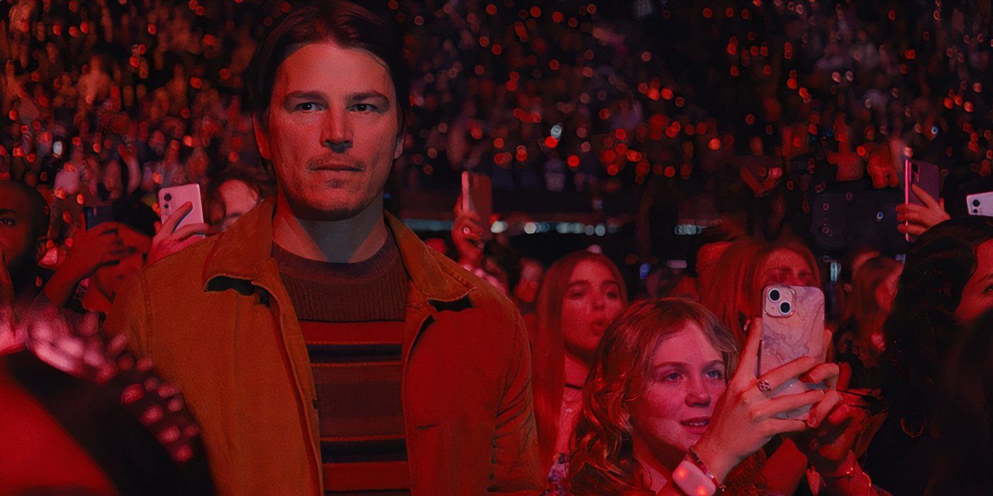 Josh Hartnett em Trap como Cooper, também conhecido como Butcher, em um show com sua filha