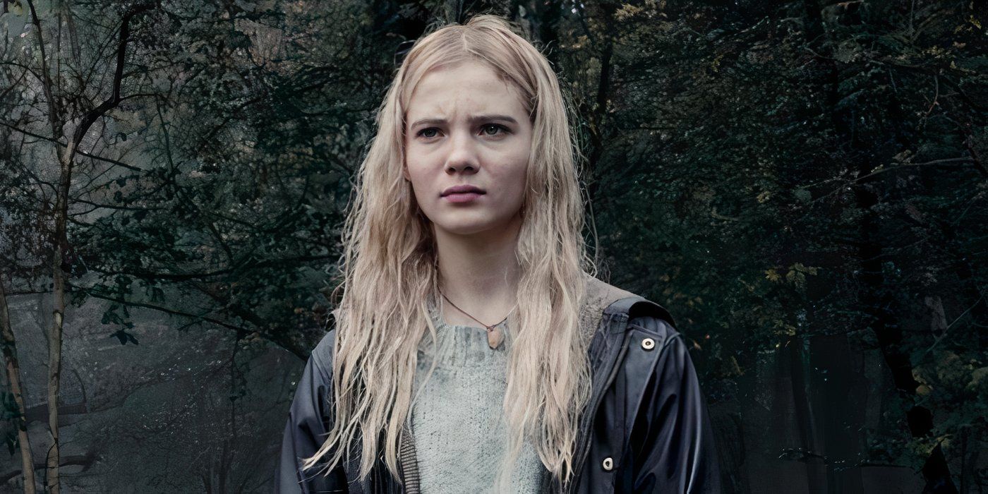 Kail (Freya Allan) standing in a clearing in The Third Day.