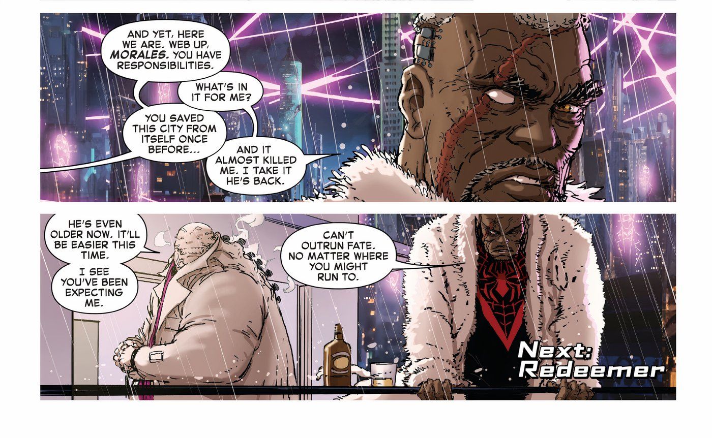 Kingpin se encontra com Miles Morales mais velho