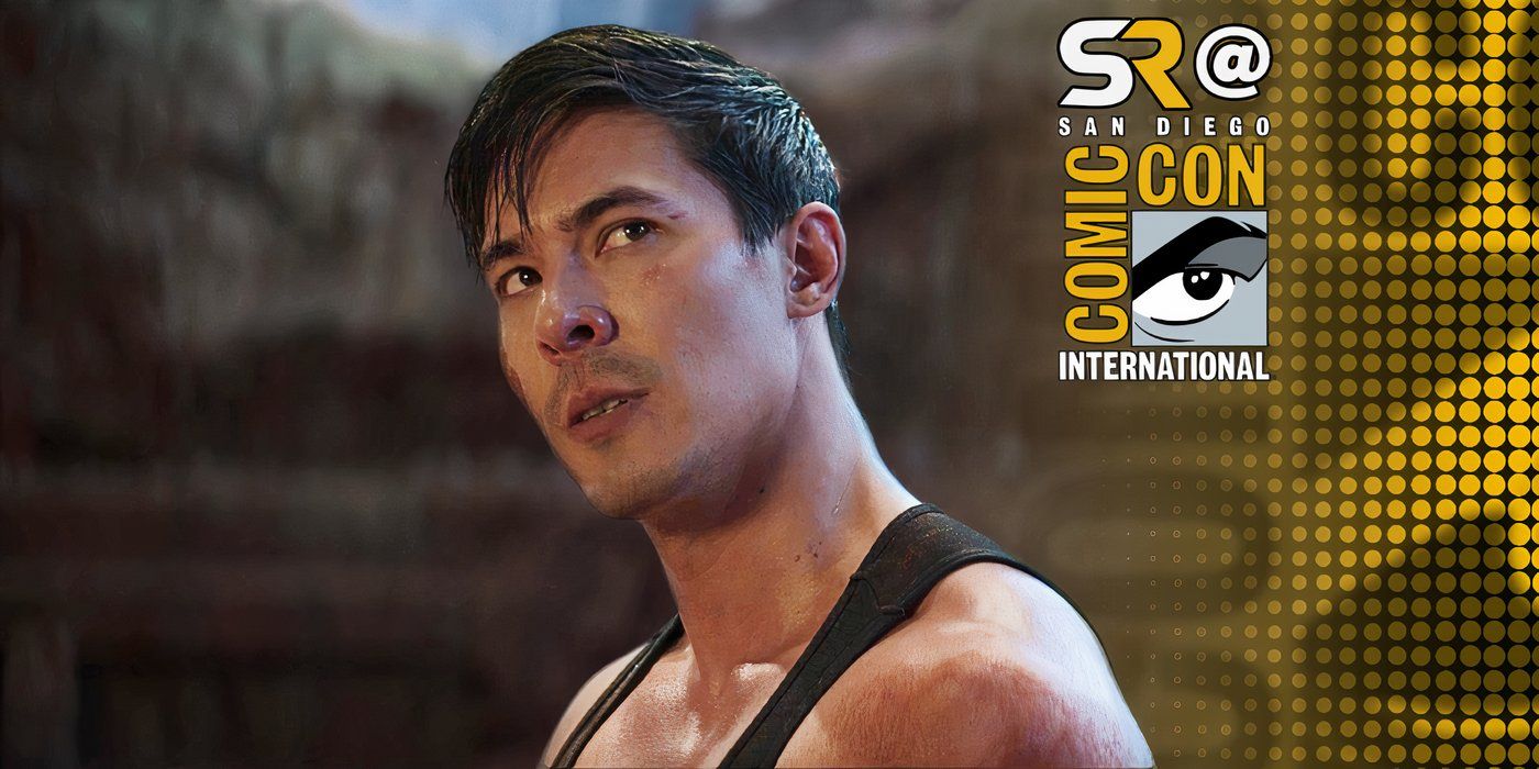 Lewis Tan as Cole Young looking right in Mortal Kombat at San Diego Comic-Con custom image