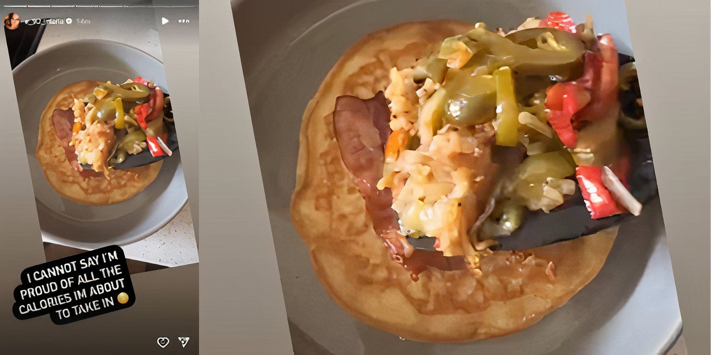 Liz Woods 90 Day Fiancé Happily Ever After Instagram Story ingestão de calorias de refeições