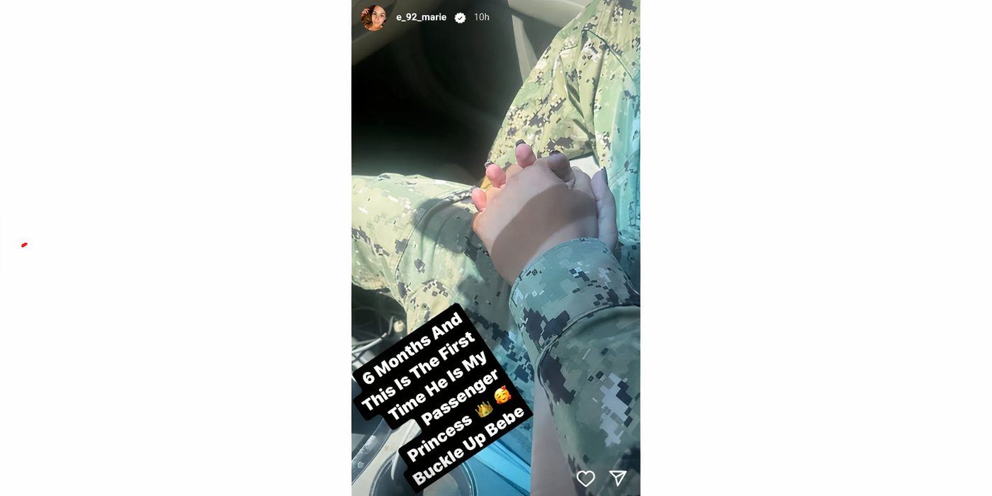 Liz Woods In 90 Day Fiance on Instagram posting about boyfriend who's in Navy uniform