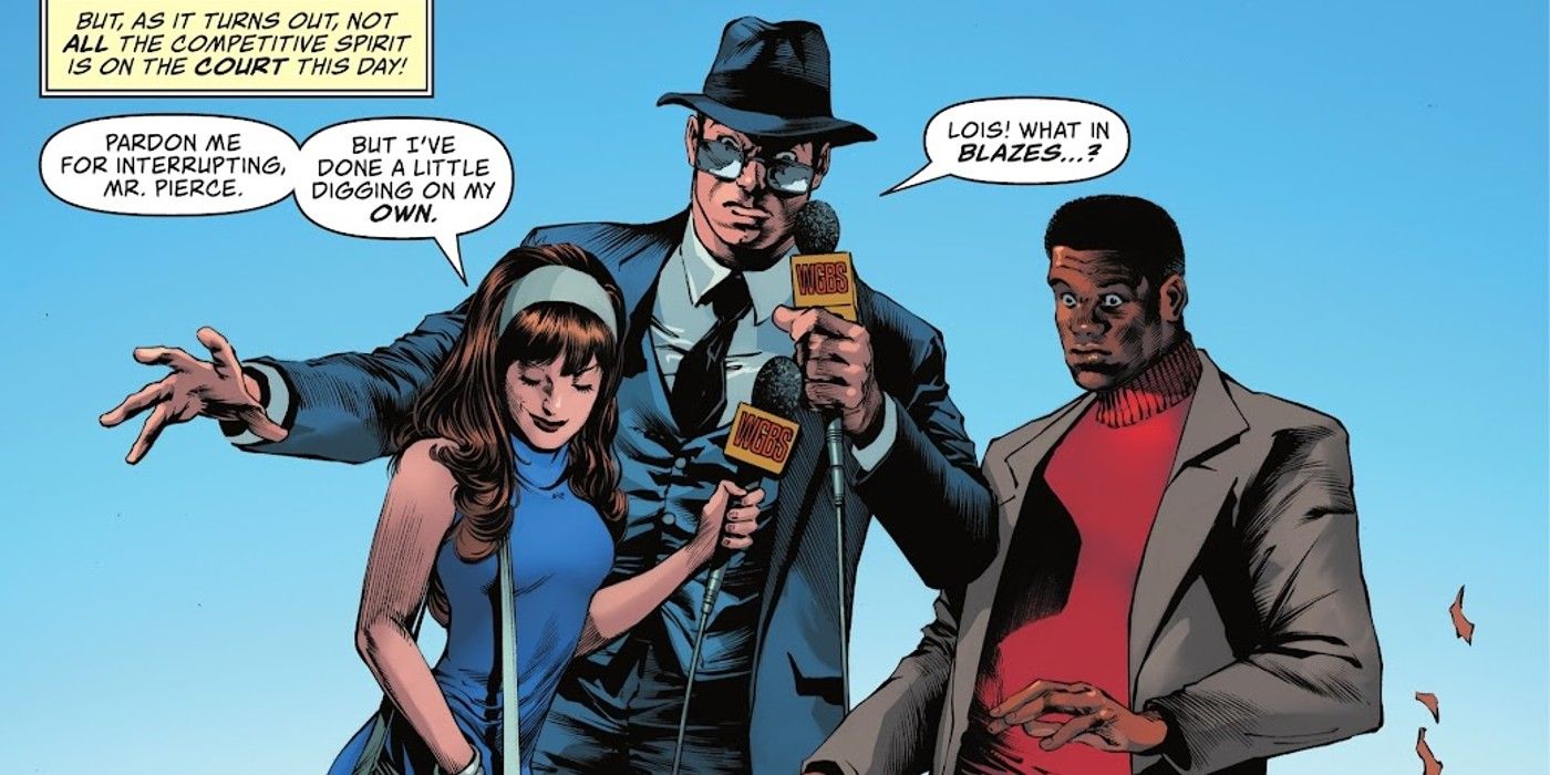 Lois Lane e Clark Kent Superman falam com o futuro Raio Negro Jefferson Pierce-1