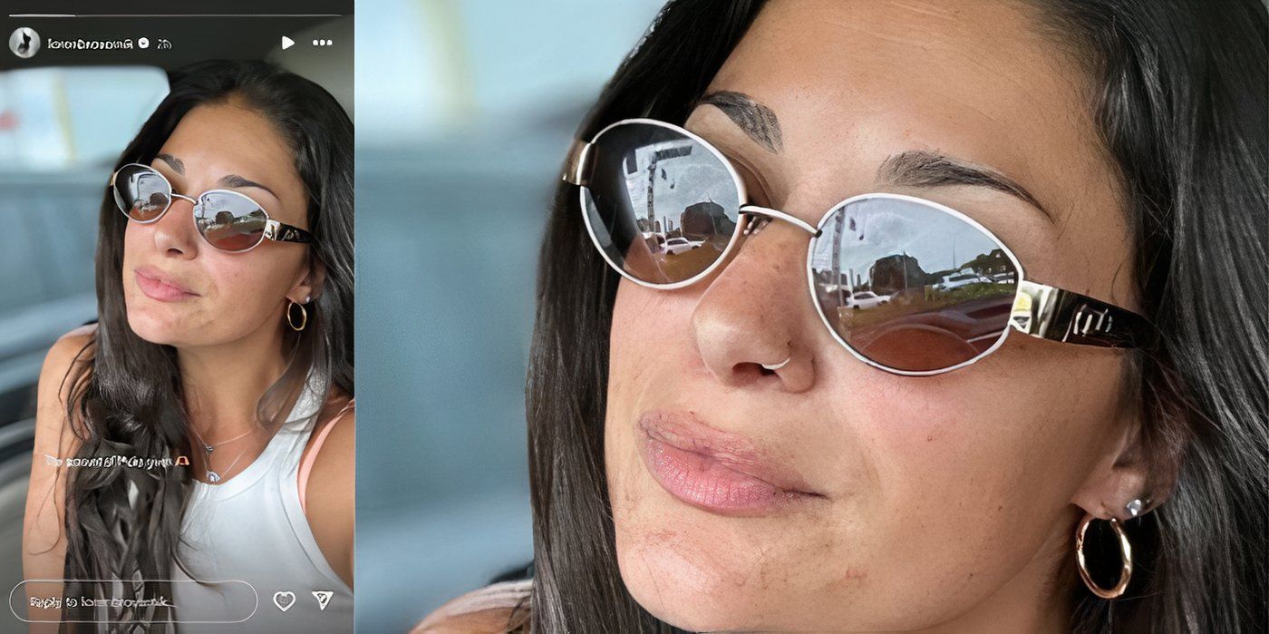 Loren Brovarnik from 90 Day Fiancé Happily Ever After Instagram story wearing sunglasses