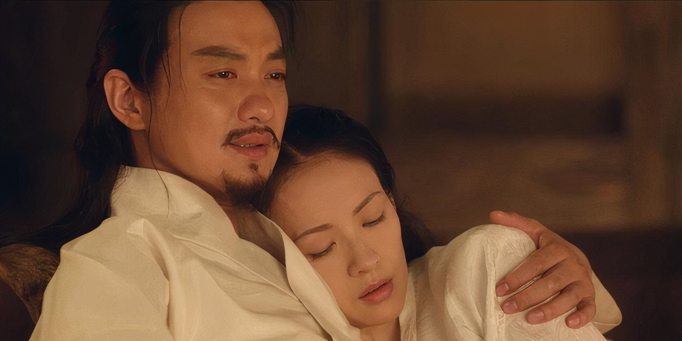 Ma Zitan with his arm around Wang Xuan in Rebel Princess