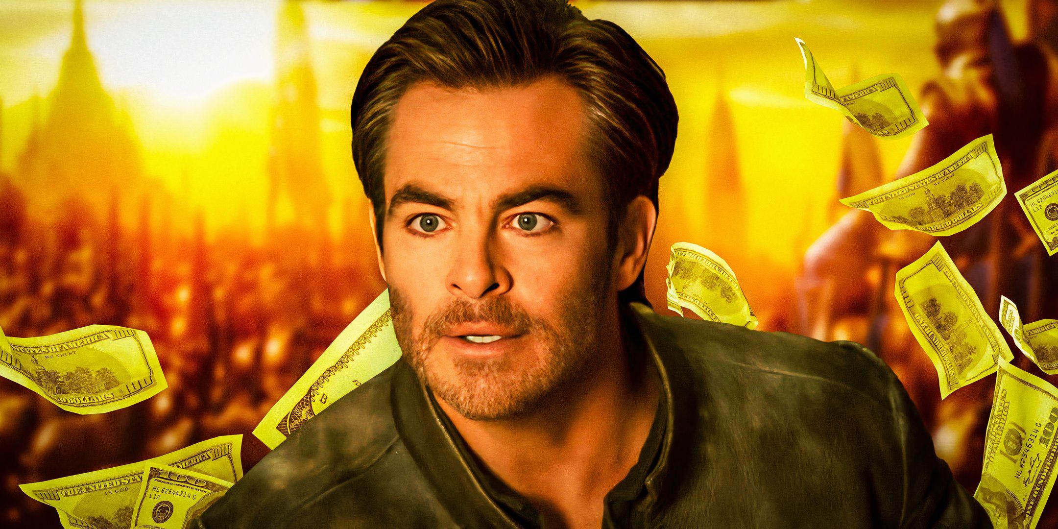 Chris Pine and imagery from Dungeons Dragons Honor Among Thieves