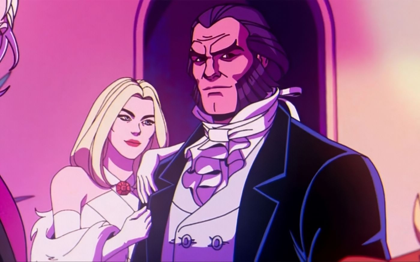 Emma Frost and Sebastian Shaw from X-Men '97.