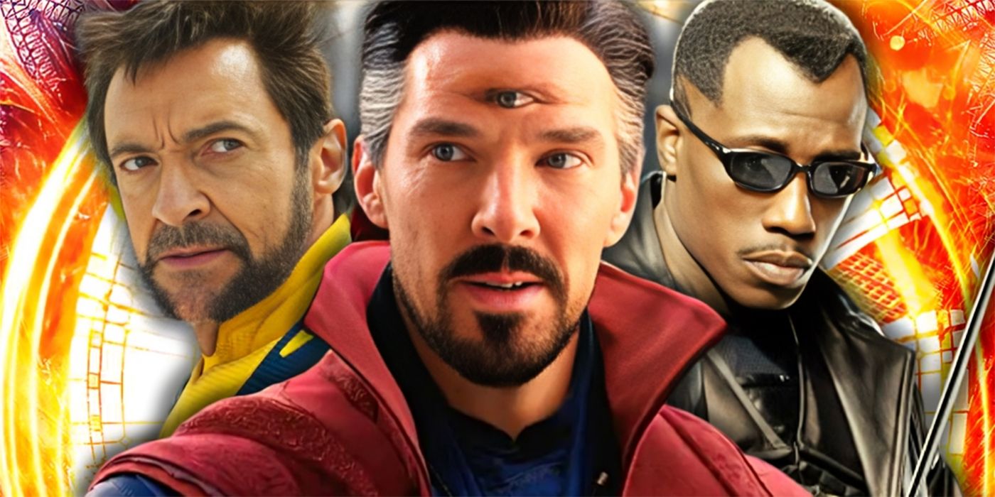 Marvel Collage of Doctor Strange Wolverine and Blade