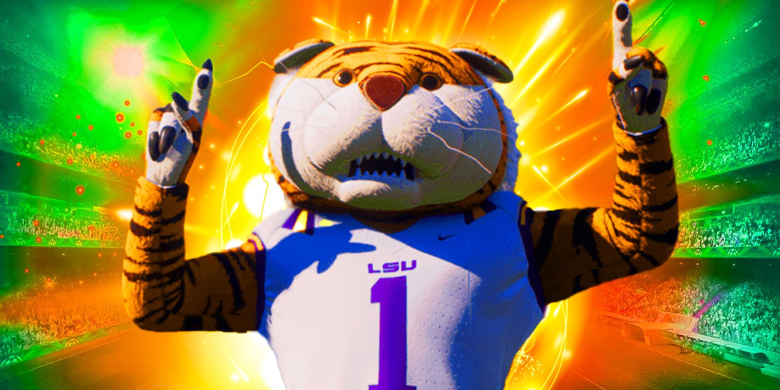 Mascote da EA Sports College Football 25 da Louisiana State University