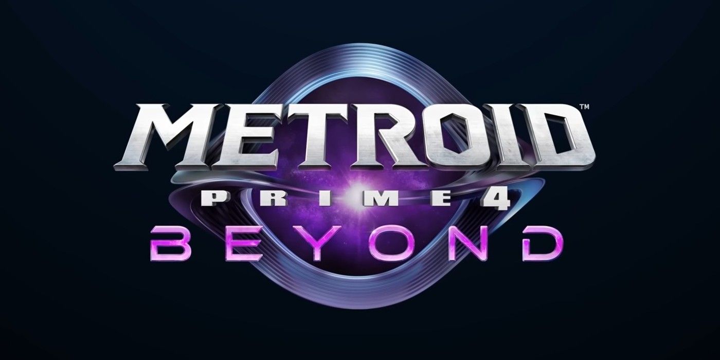 The logo for Metroid Prime 4: Beyond​​​​​​​ with the title over a purple orb surrounded by silver.