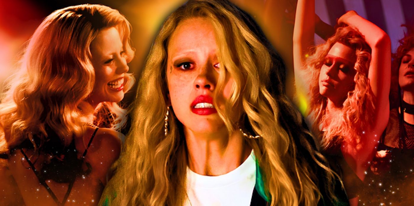 Mia Goth's Maxine smiles, is scared and dances in MaXXXine