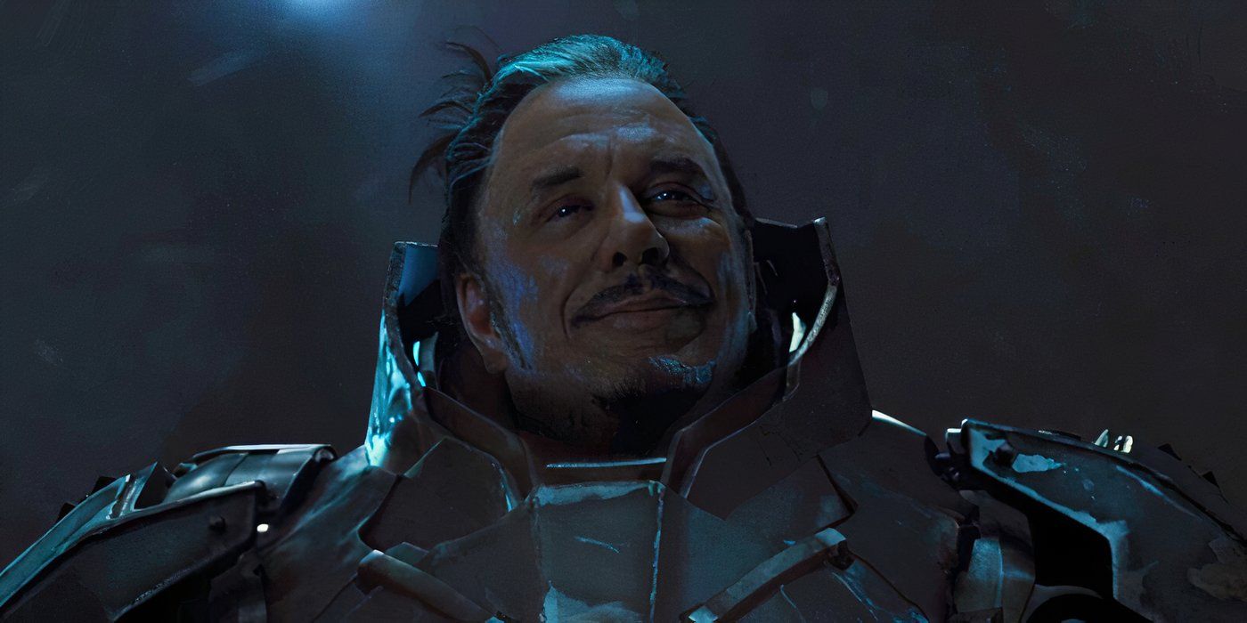 Mickey Rourke's Ivan Vanko in his Whiplash suit about to self-destruct in Iron Man 2 (2010)